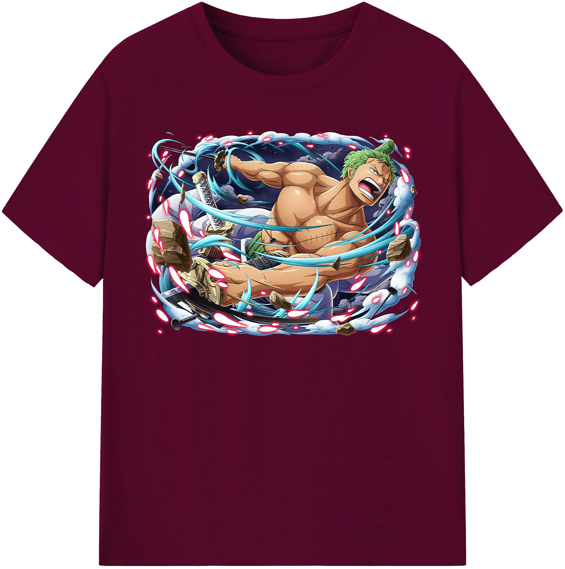 ワンピース ロロノア・ゾロ ONE PIECE Roronoa Zoro レディースカジュアルプリントTシャツ（綿100％）